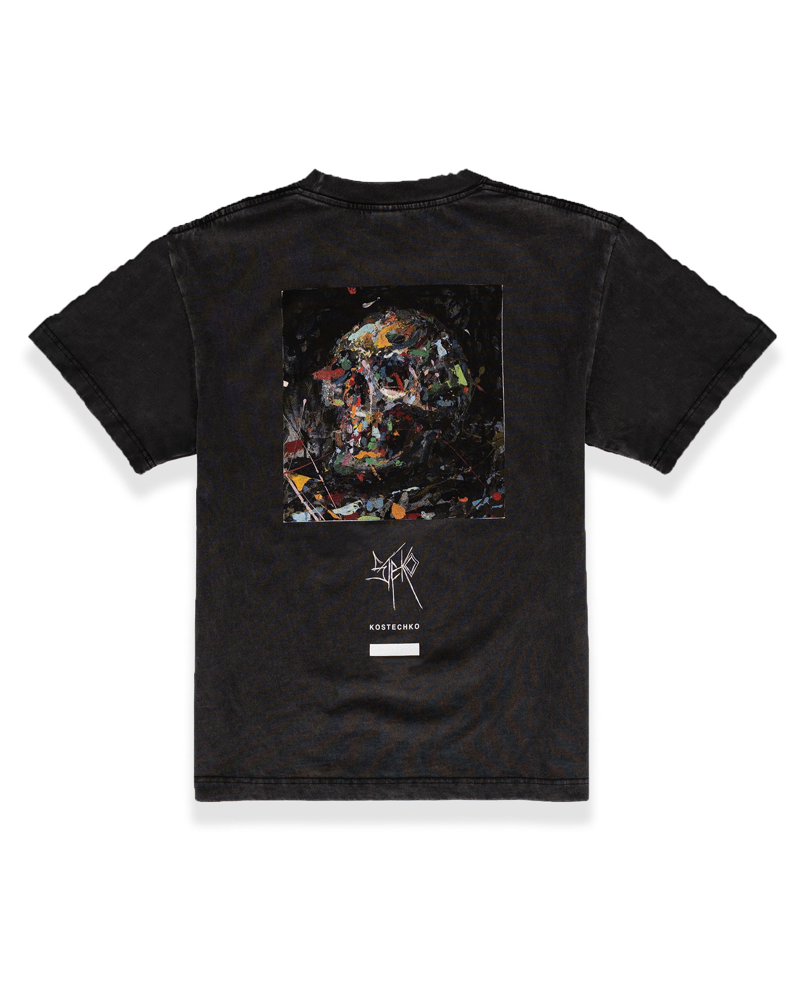 Steko Men's Paint Skull Short Sleeve T-Shirt