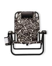 Pisolino Beach Backpack Chair - Black Palm 2