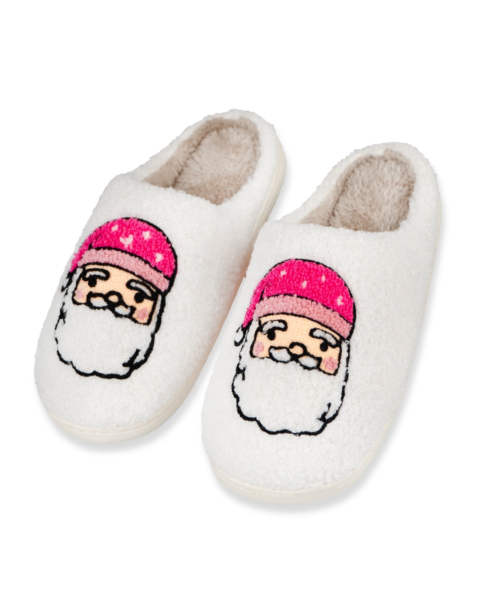 Pink Santa Slippers