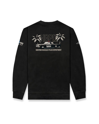 HBPD x Jack's Surfboards Police Palms Pigment Crewneck - Black