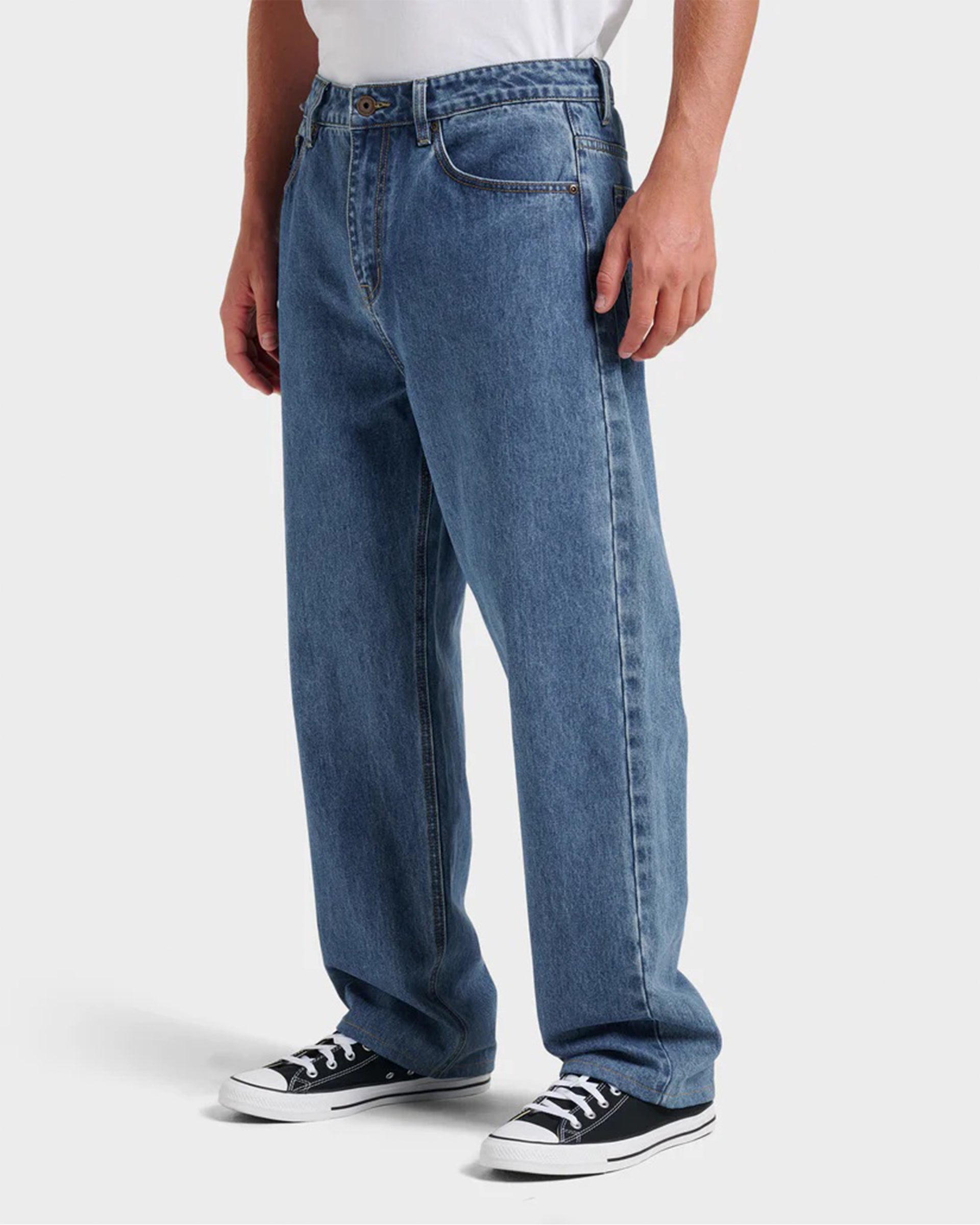 Baggy Denim Pants - Medium Indigo – Jack's Surfboards