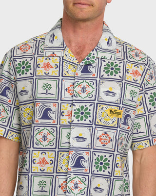 Quiksilver x Pacifico Baja Casual Short Sleeve Shirt - Off White