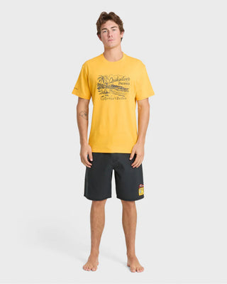 Quiksilver Pacifico Coastal Paradise Short Sleeve T-Shirt - Sunshine