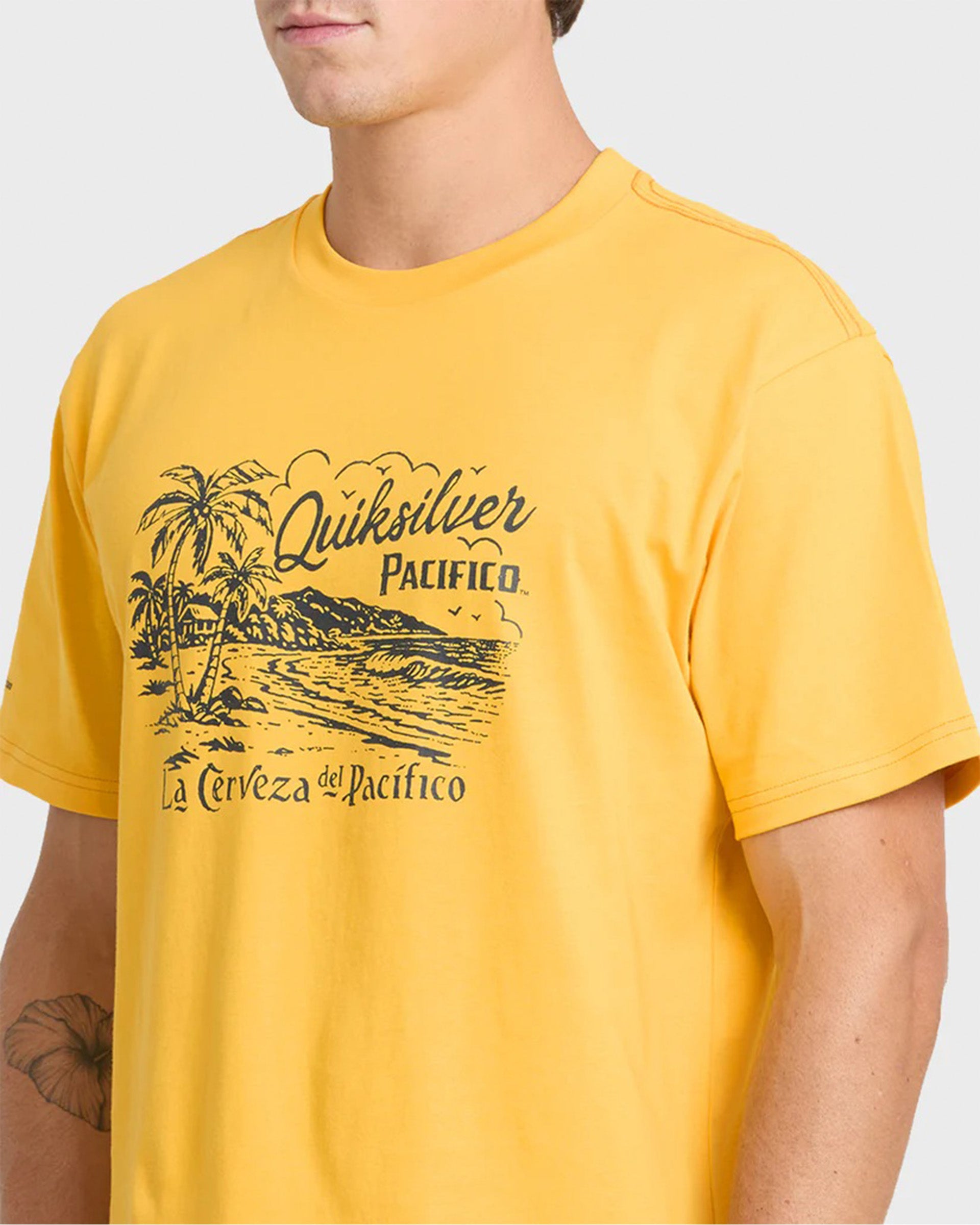 Quiksilver Pacifico Coastal Paradise Short Sleeve T-Shirt - Sunshine