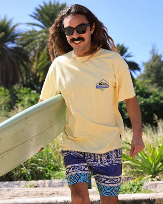 Quiksilver Crystal Jet Short Sleeve T-Shirt - Pale Yellow