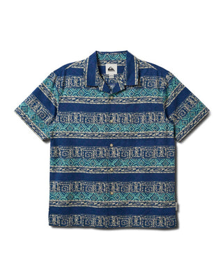 Quiksilver Global Heat Casual Short Sleeve Shirt - Turbo Blue
