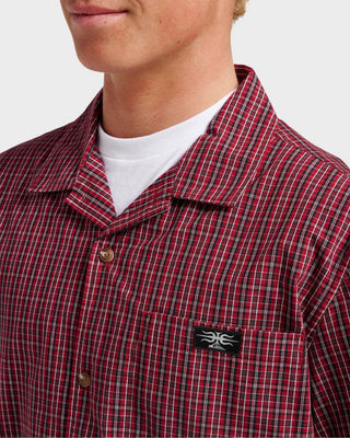 Quiksilver Liquid Metal Short Sleeve Shirt - Biking Red