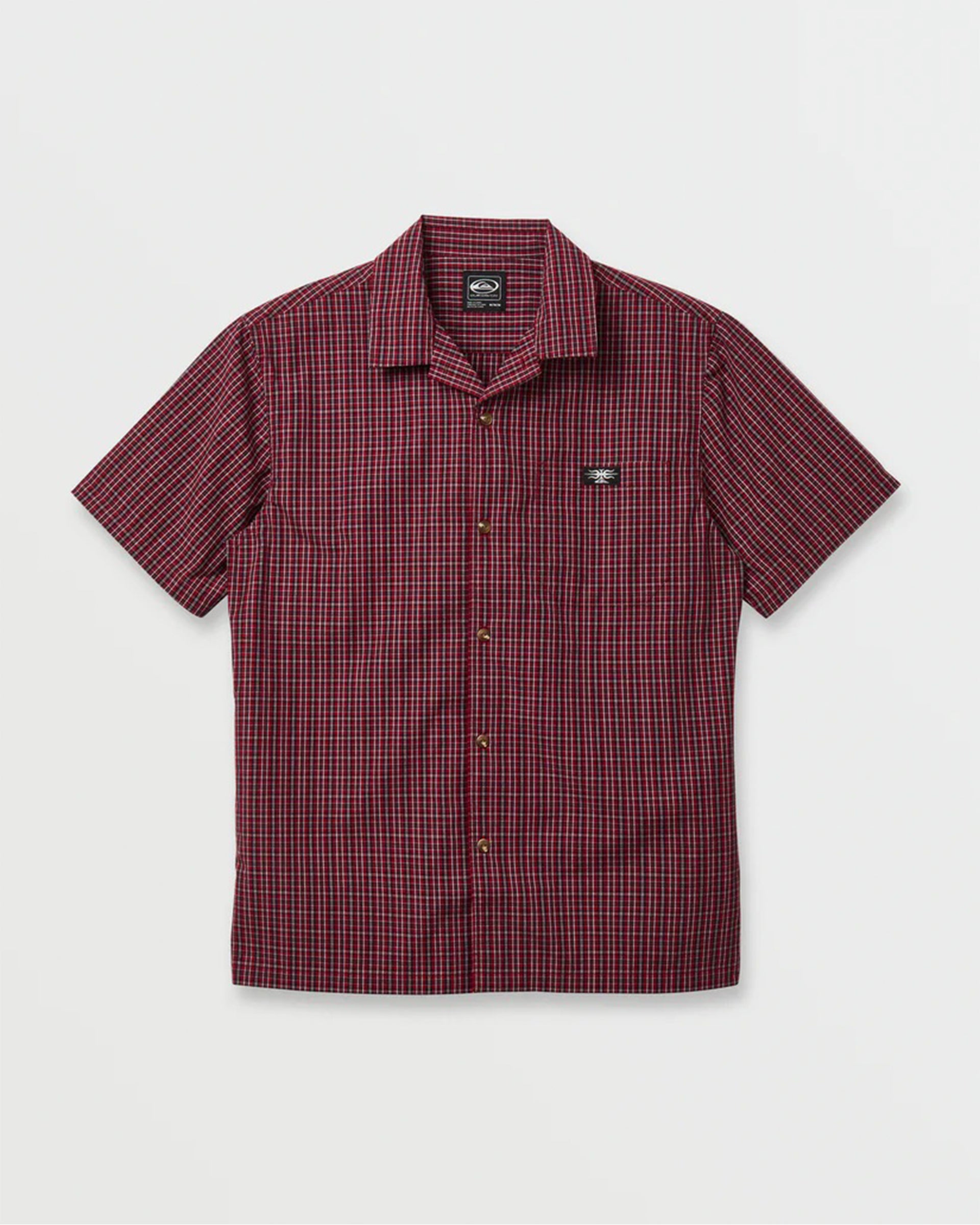 Quiksilver Liquid Metal Short Sleeve Shirt - Biking Red