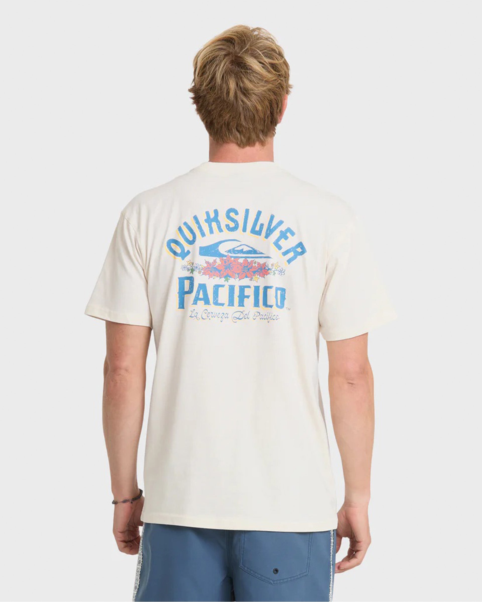 Quiksilver Pacifico Signage Short Sleeve T-Shirt - Tofu