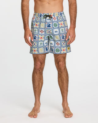 Quiksilver x Pacifico 17" Volley Boardshorts - White