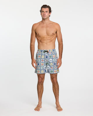 Quiksilver x Pacifico 17" Volley Boardshorts - White