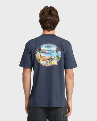 Quiksilver Pacifico Sayulita Cruising Short Sleeve T-Shirt - Navy