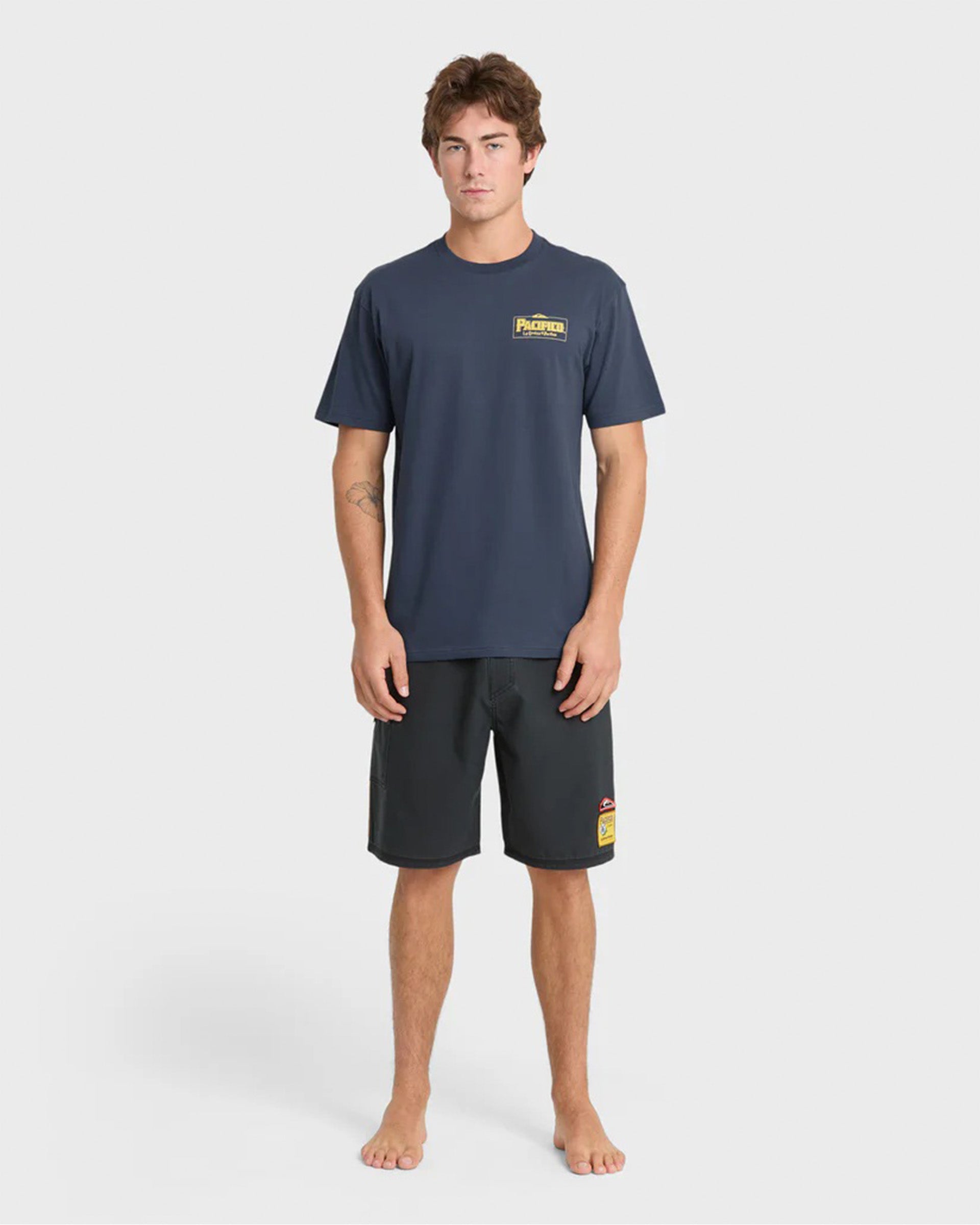 Quiksilver Pacifico Sayulita Cruising Short Sleeve T-Shirt - Navy