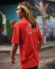 Quiksilver Stacked Mercury Short Sleeve T-Shirt - Salsa