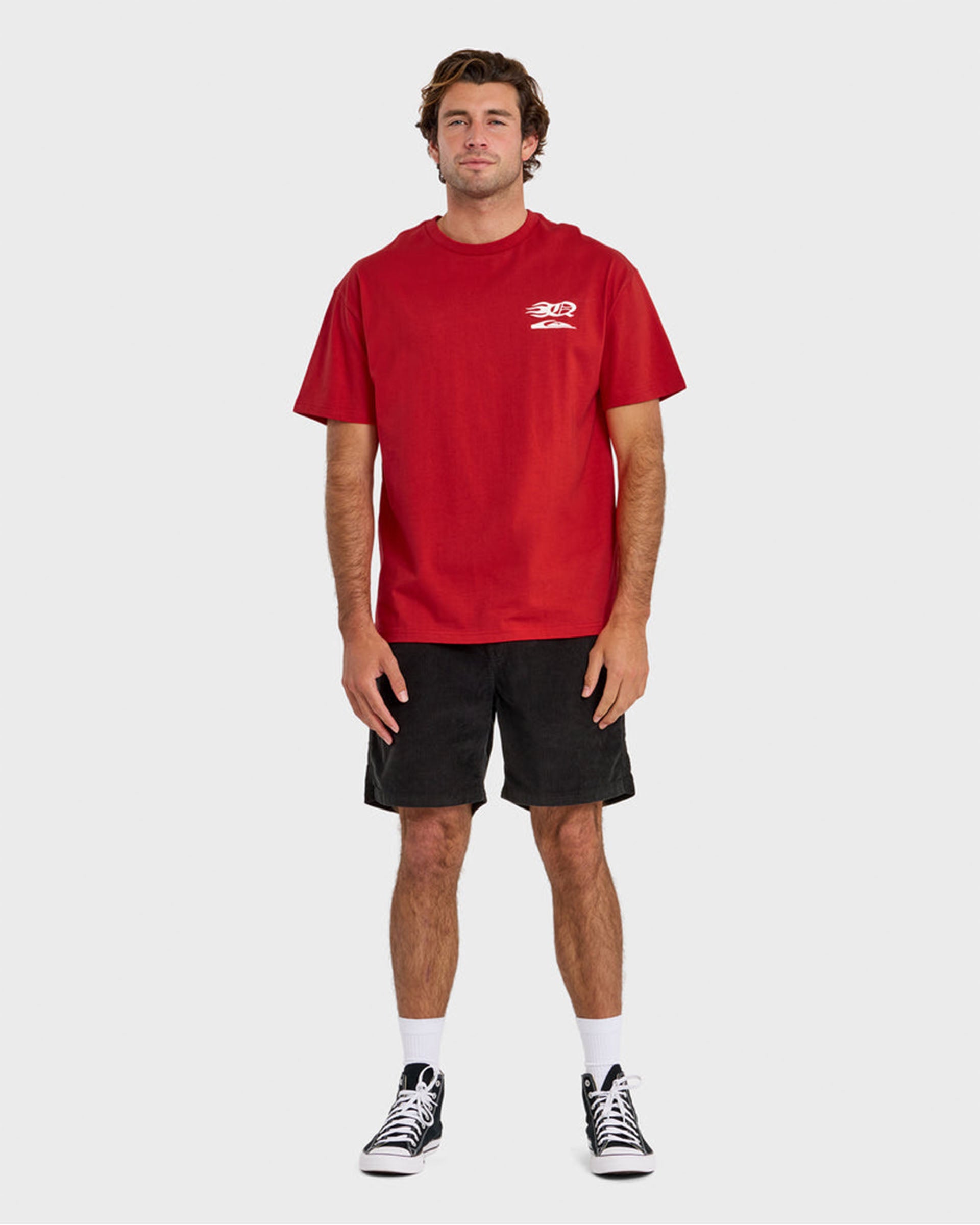 Quiksilver Stacked Mercury Short Sleeve T-Shirt - Salsa