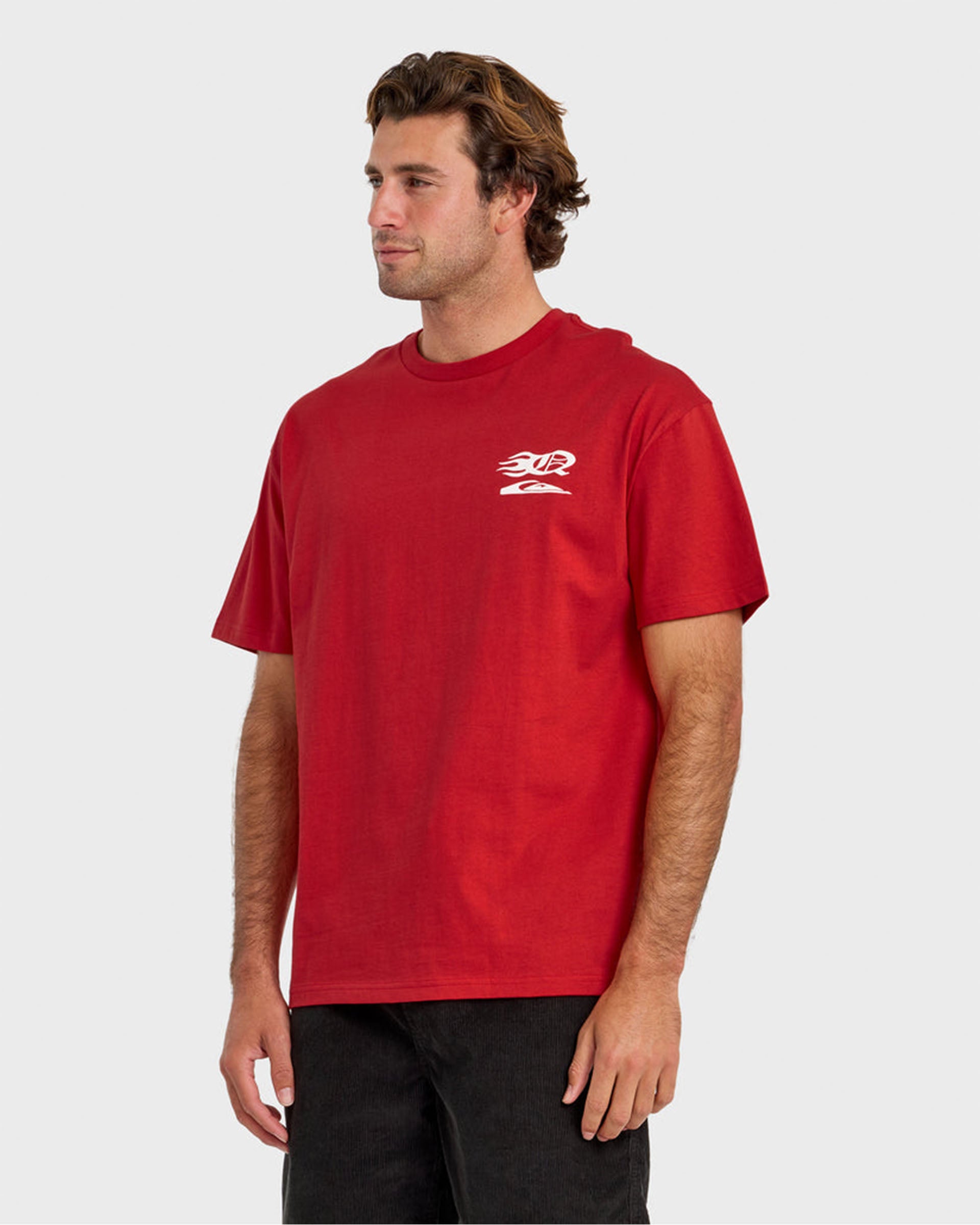 Quiksilver Stacked Mercury Short Sleeve T-Shirt - Salsa