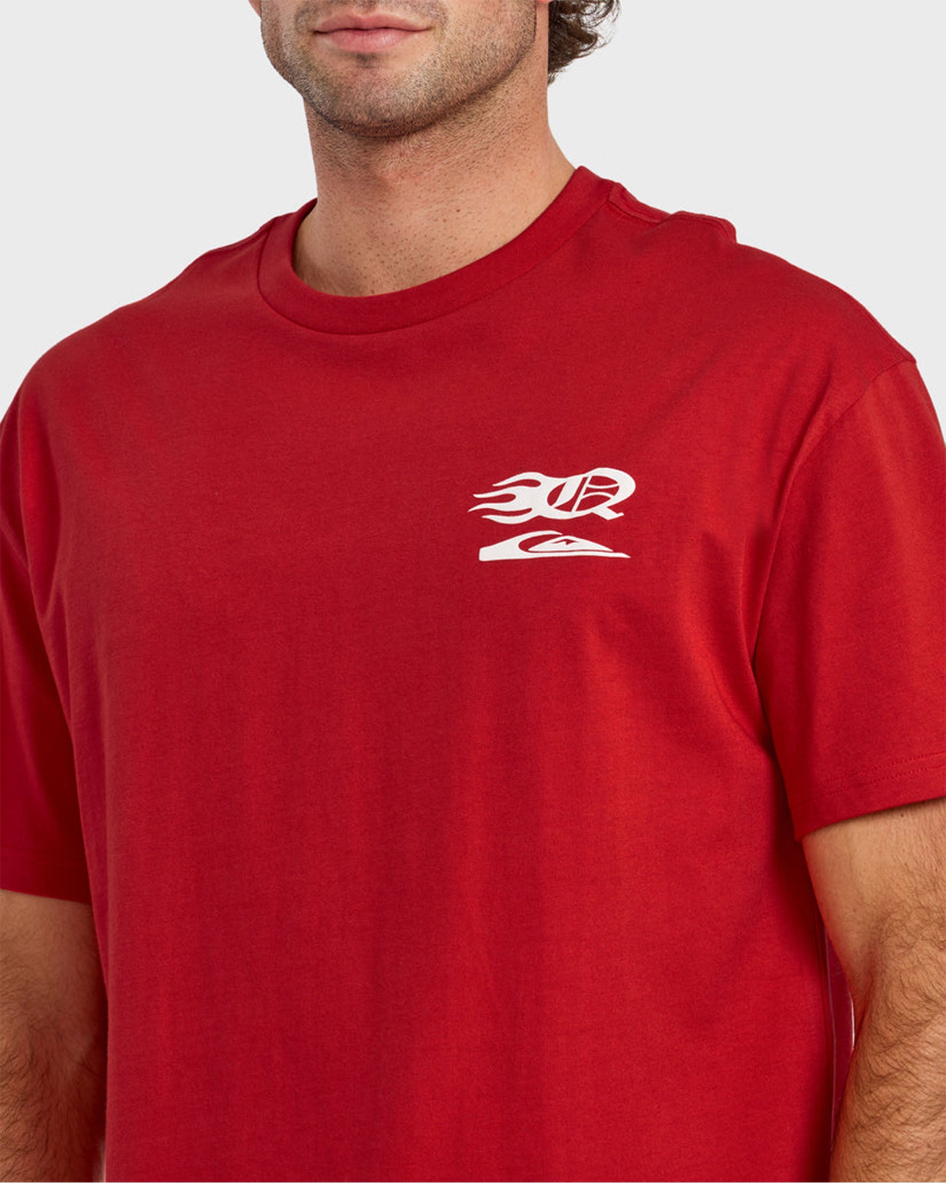 Quiksilver Stacked Mercury Short Sleeve T-Shirt - Salsa