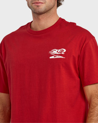 Quiksilver Stacked Mercury Short Sleeve T-Shirt - Salsa