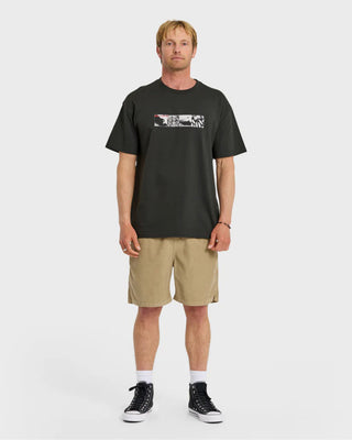 Quiksilver Vortex Mercury Oversized Heavyweight Short Sleeve T-Shirt - Phantom