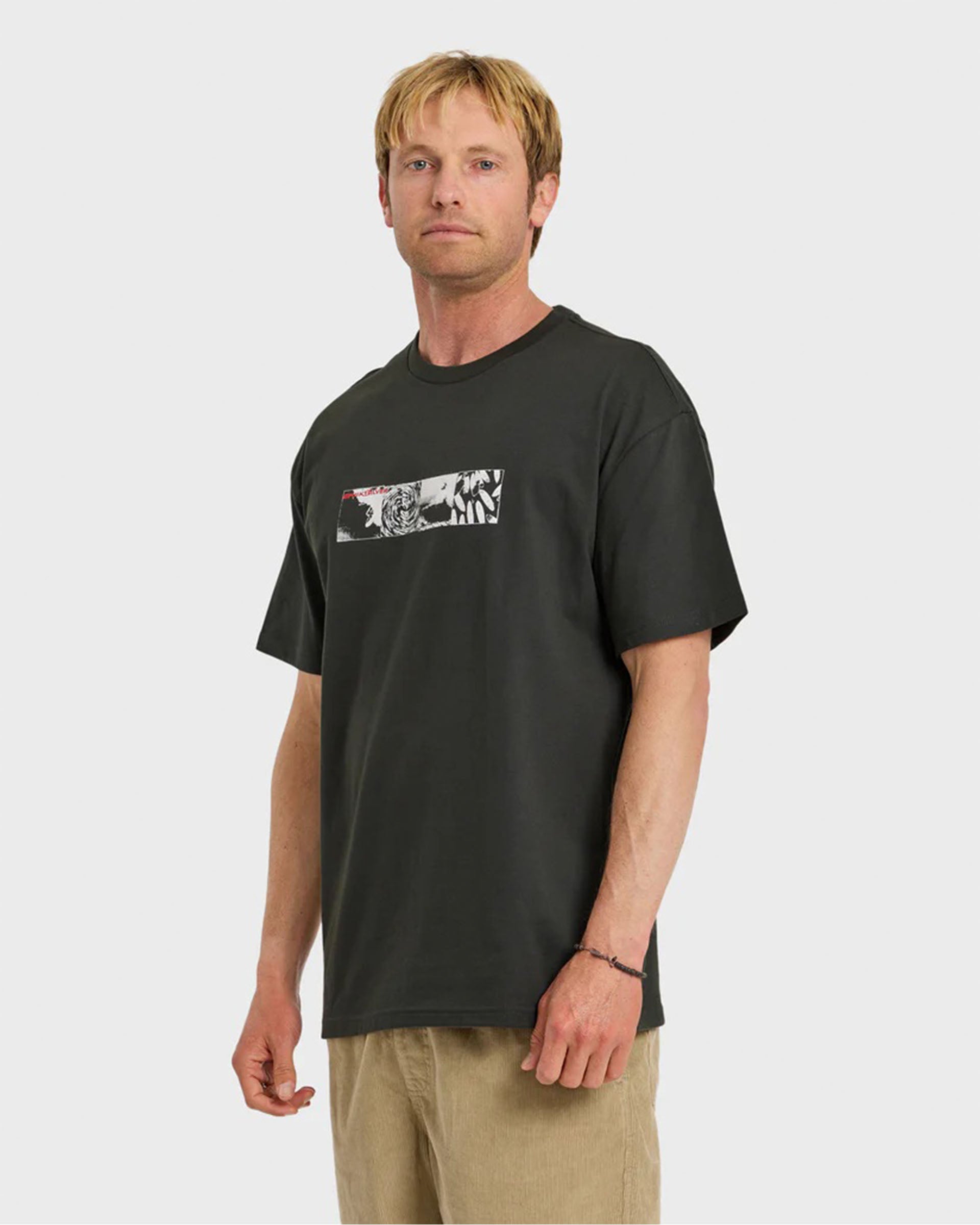 Quiksilver Vortex Mercury Oversized Heavyweight Short Sleeve T-Shirt - Phantom