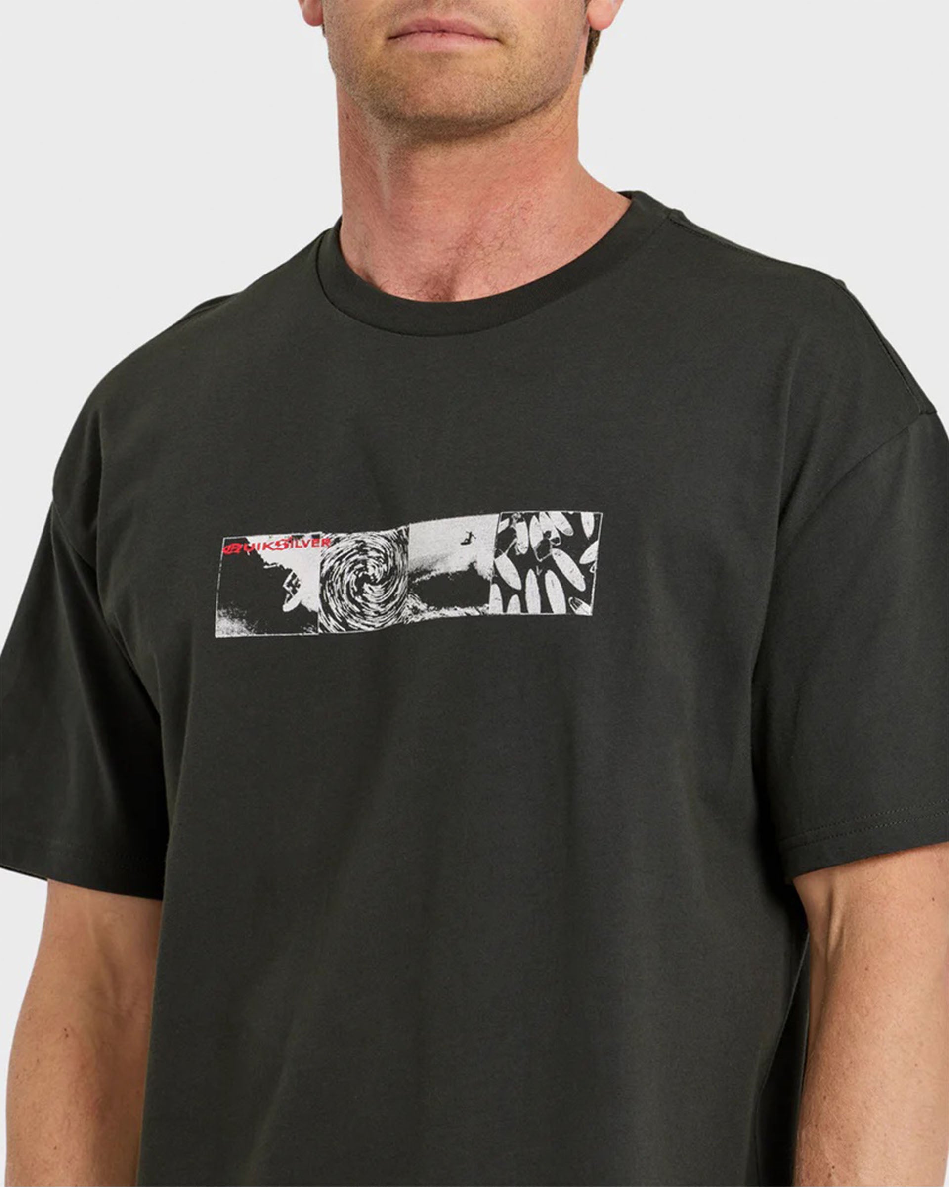 Quiksilver Vortex Mercury Oversized Heavyweight Short Sleeve T-Shirt - Phantom