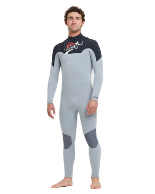Quiksilver Young Guns 3/2mm Front Zip GBS Long Sleeve Fullsuit - Quarry