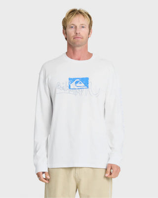 Quiksilver Young Guns Impaired Embellishment Long Sleeve T-Shirt - White