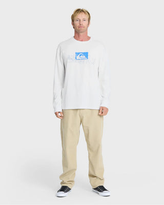Quiksilver Young Guns Impaired Embellishment Long Sleeve T-Shirt - White
