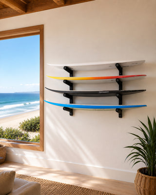 Quadruple Stack Surfboard Wall Rack