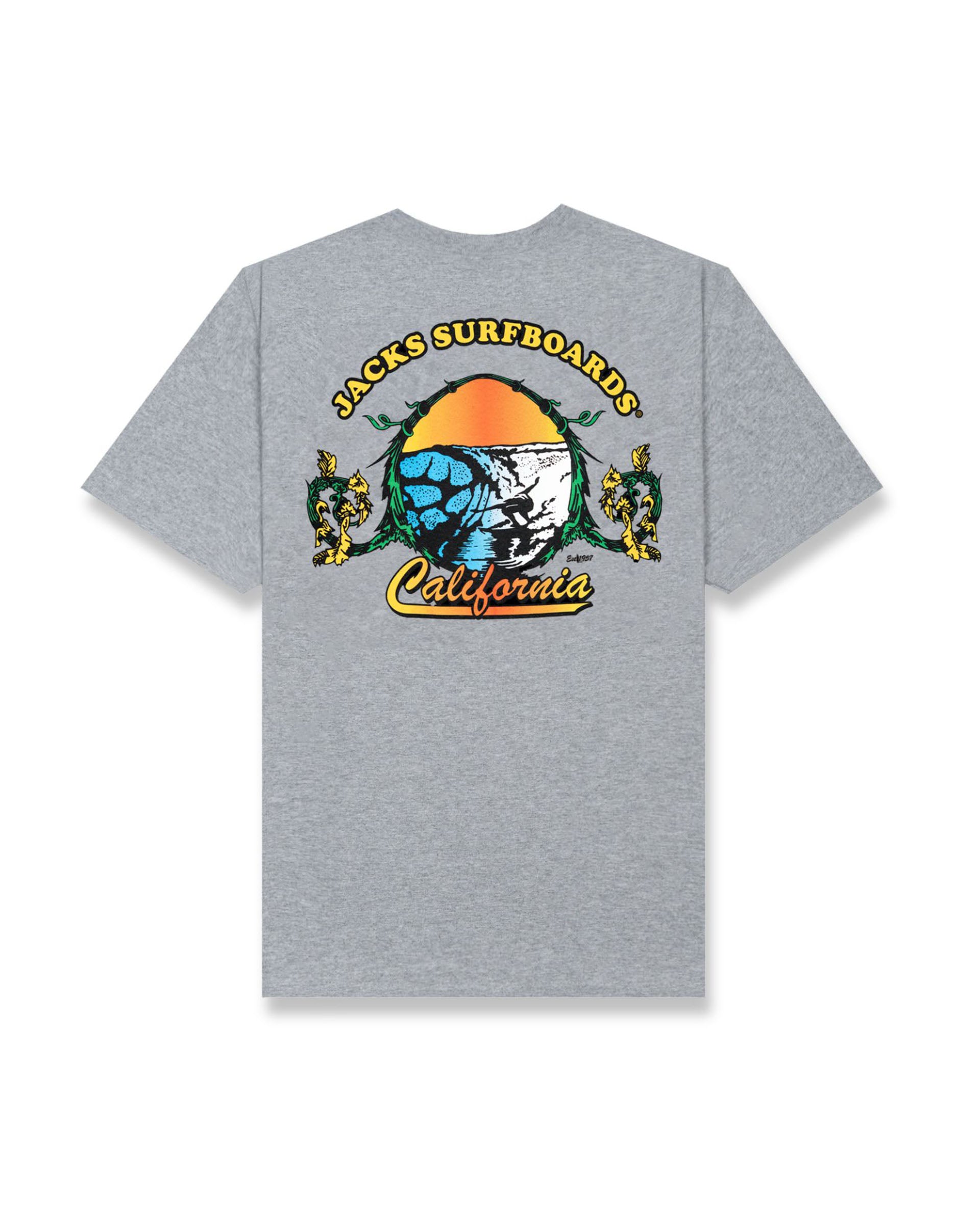 Jack's Surfboards Quasimodo CF S/S T-Shirt  - Heather Grey