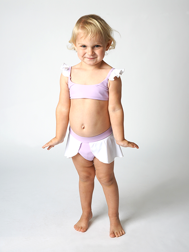 J.S Swim Girl's (2-7) Bella Swim Set - Rapunzel