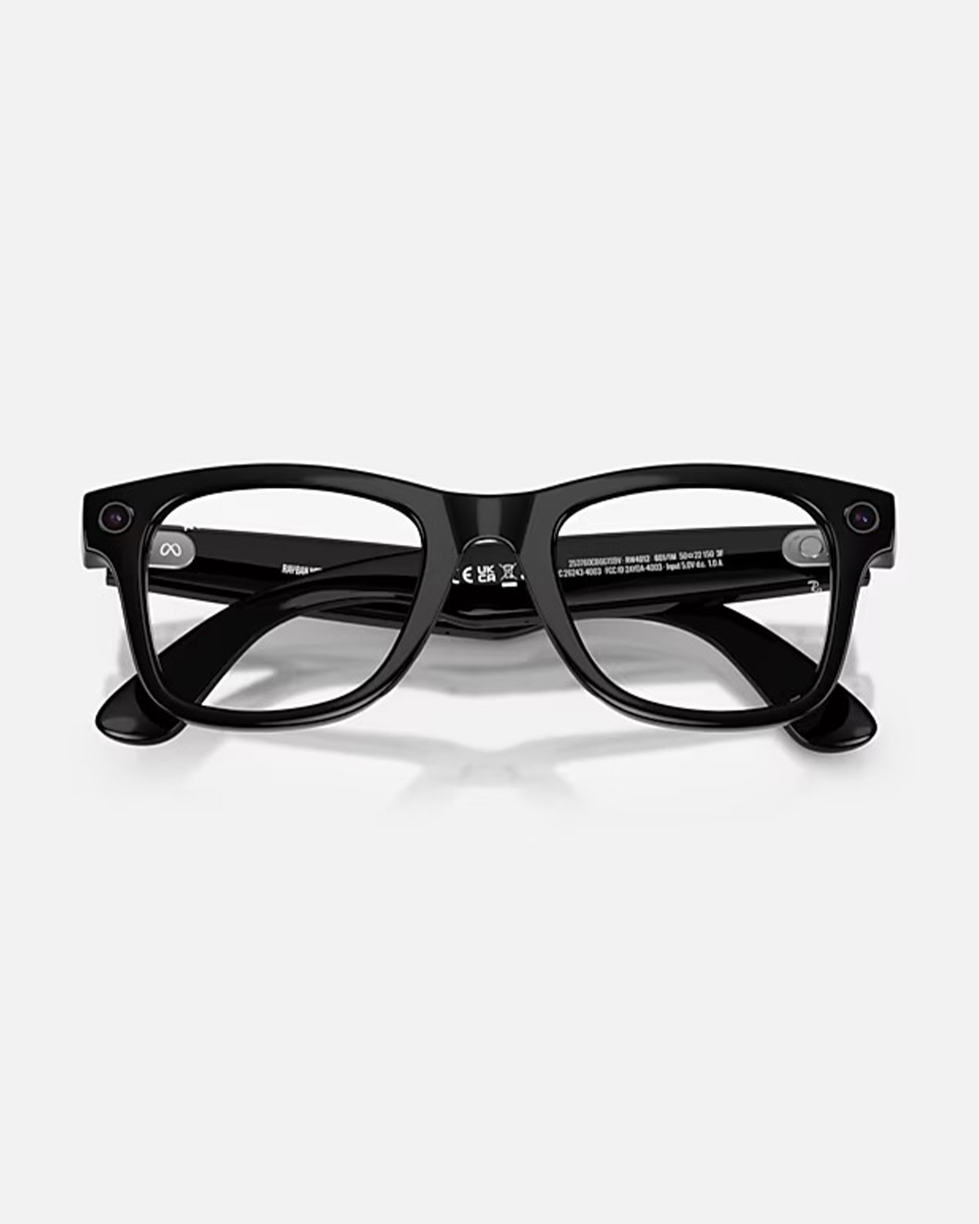 Meta Wayfarer Gen 2 Sunglasses - Shiny Black/Clear Graphite Green