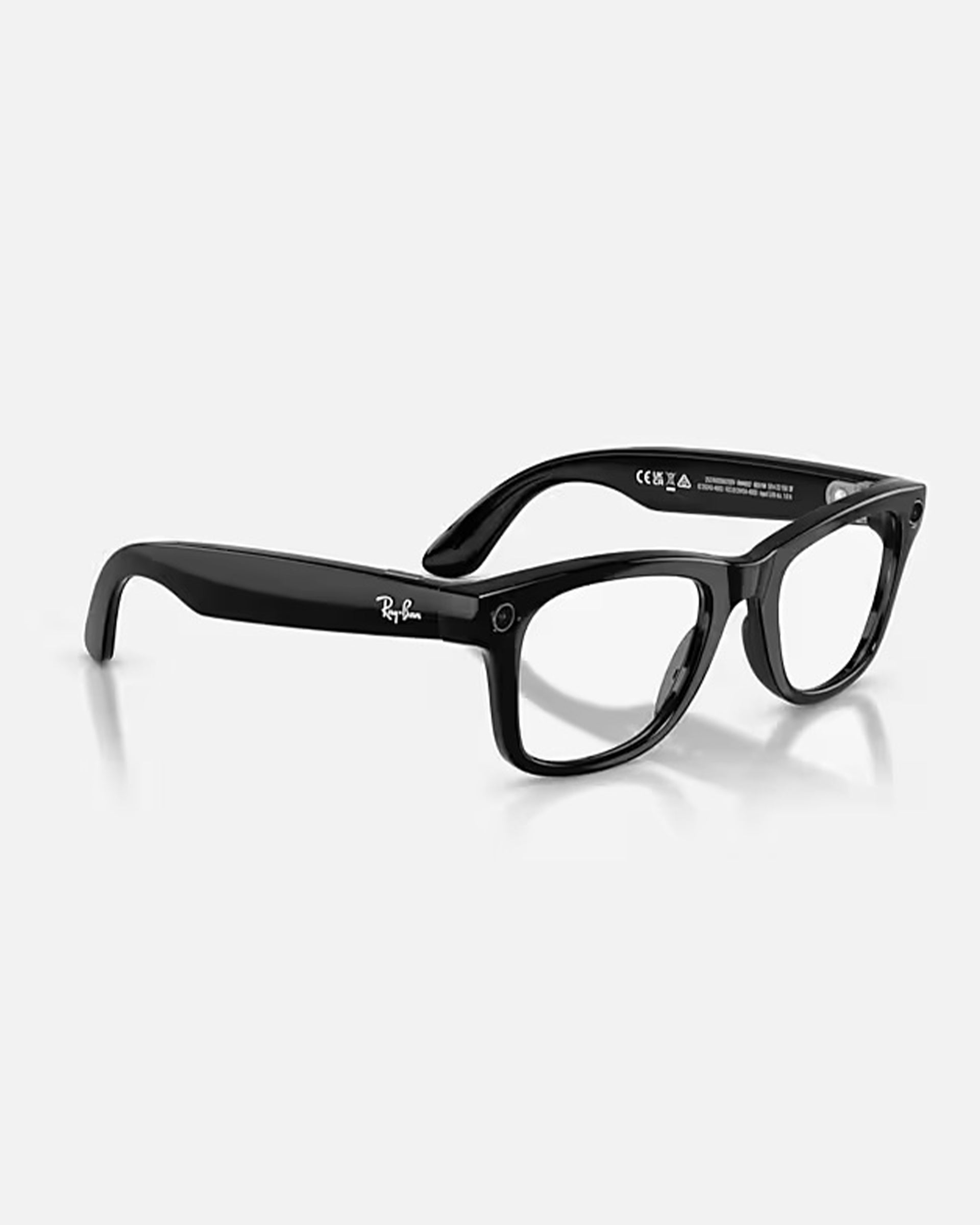 小物 Ray-Ban  Wayfarer Gen 2 Shiny Black Meta Wayfarer Gen 2 Sunglasses - Shiny Black/Clear Graphite Green