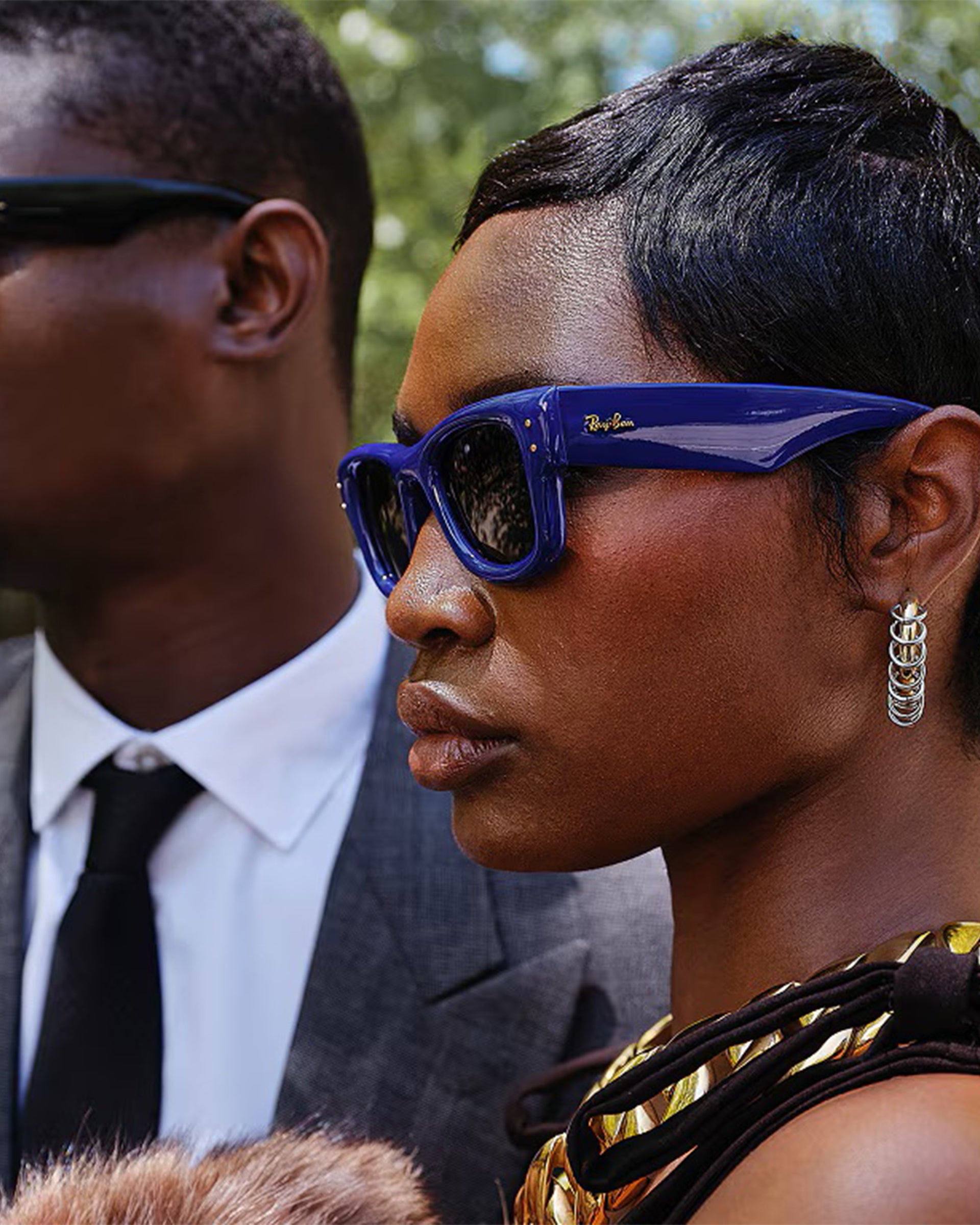 Rayban Wayfarer Puffer Sunglasses - Polished Blue/Ultra Black