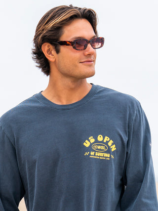 US Open x Jack's Surfboards 2026 Dude L/S Pigment T-Shirt - Pigment Indigo