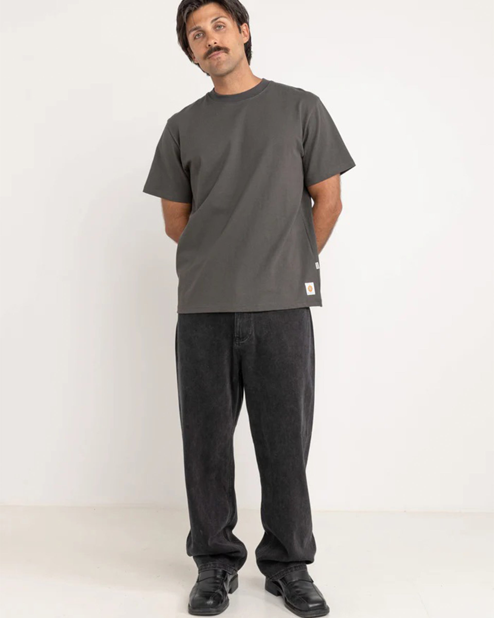 Rhythm Assembly Vintage Short Sleeve T-Shirt - Stone Blue