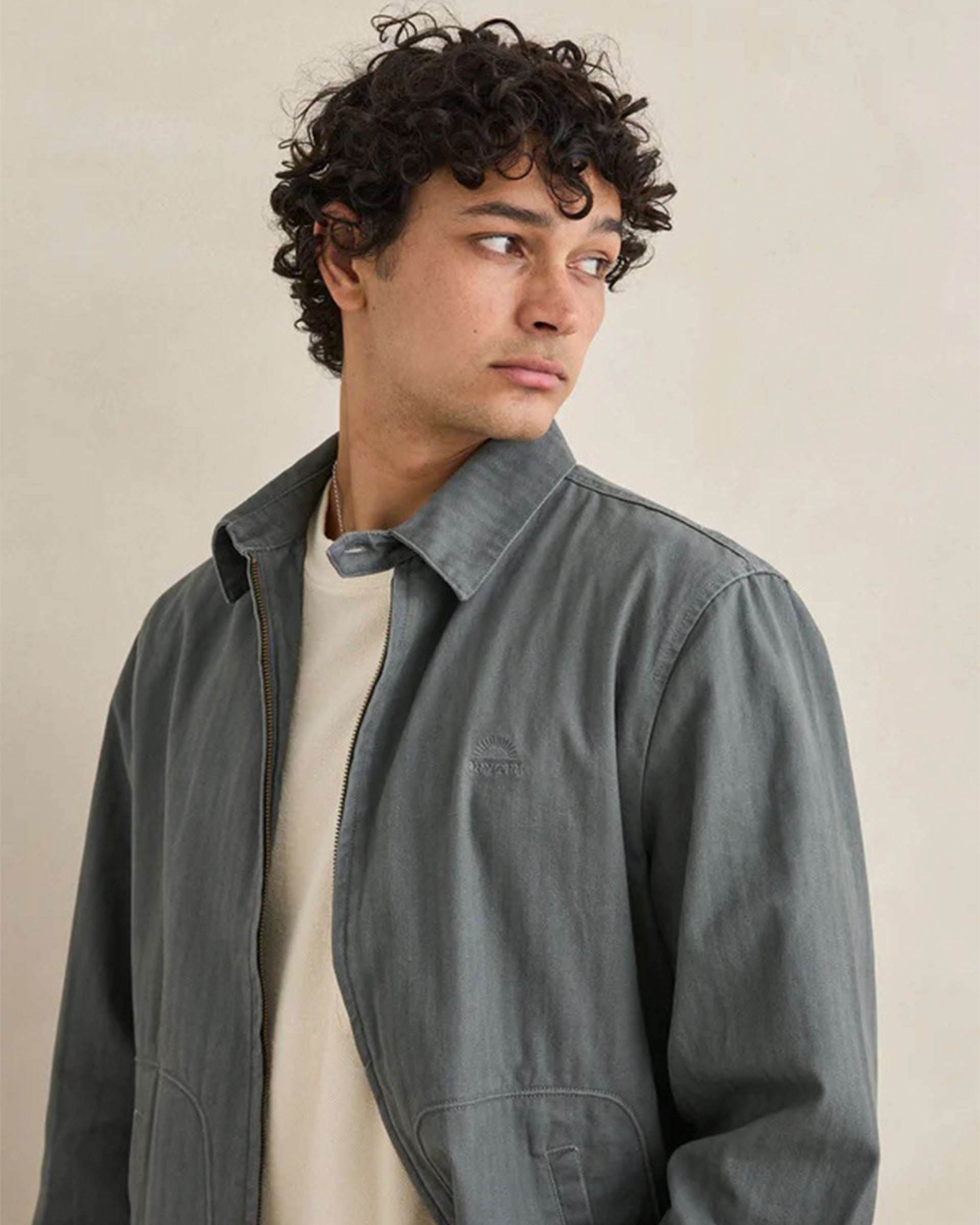 Rhythm Awake Herringbone Jacket - Charcoal