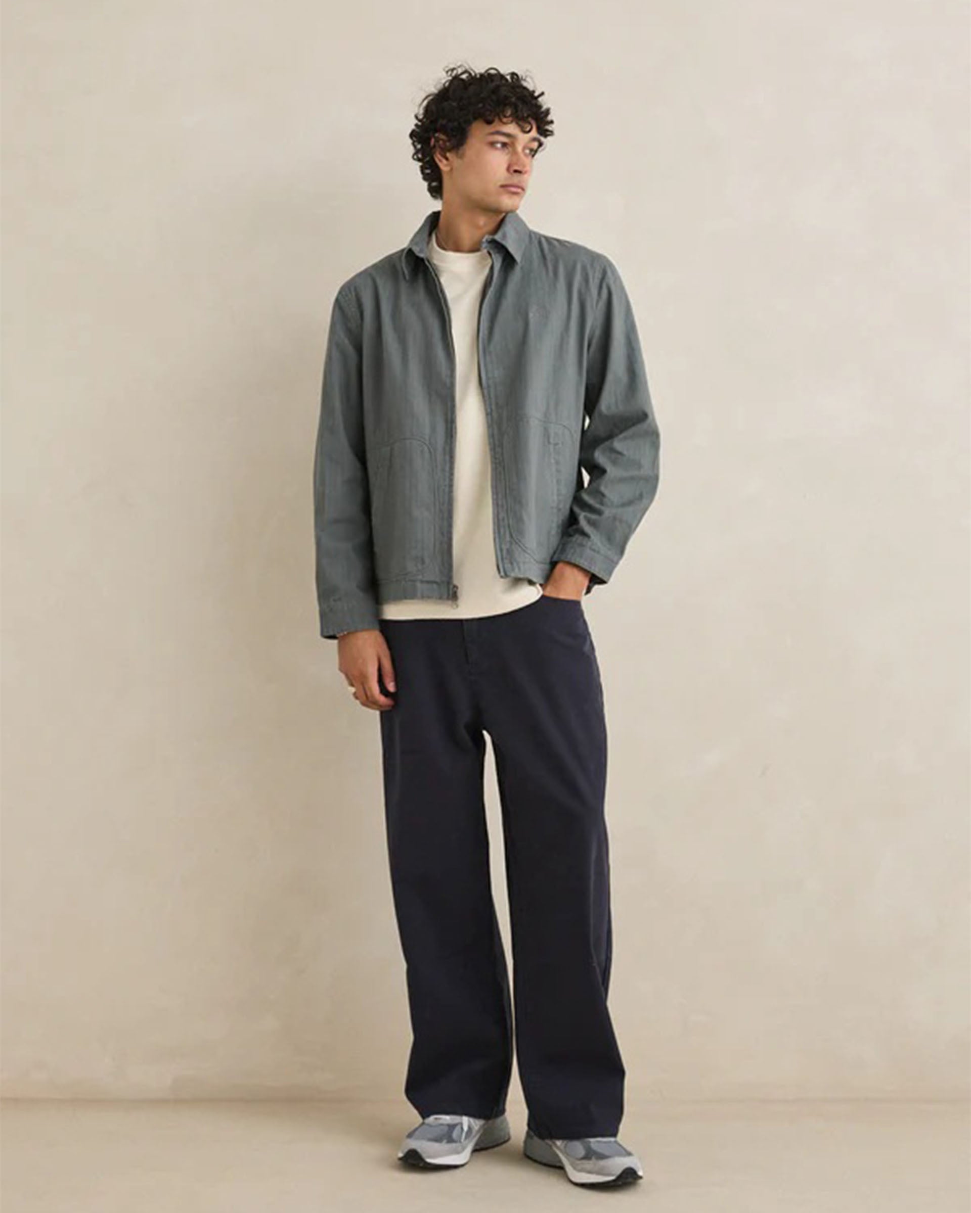 Rhythm Awake Herringbone Jacket - Charcoal