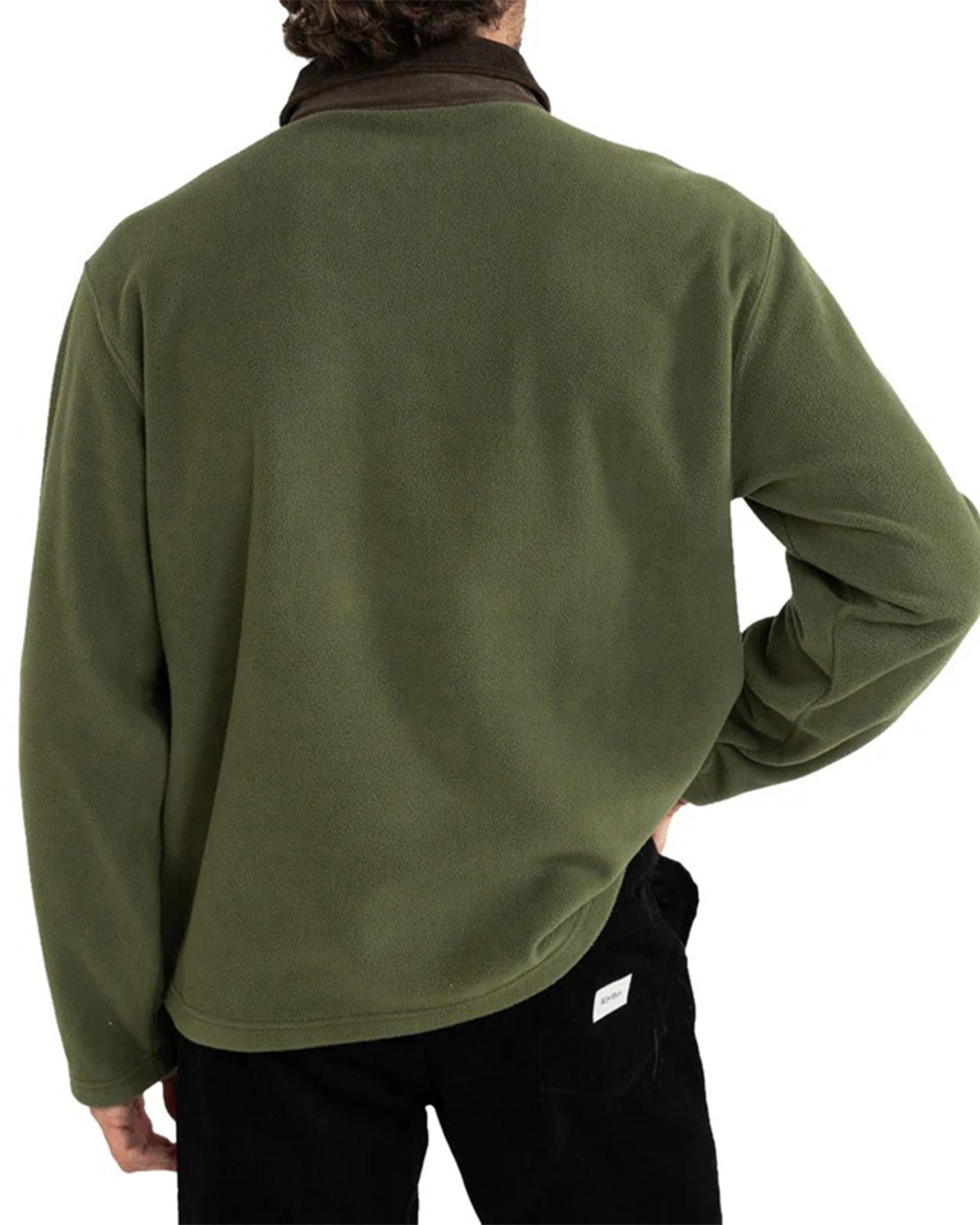 Rhythm Awake Polar Fleece Polo - Olive