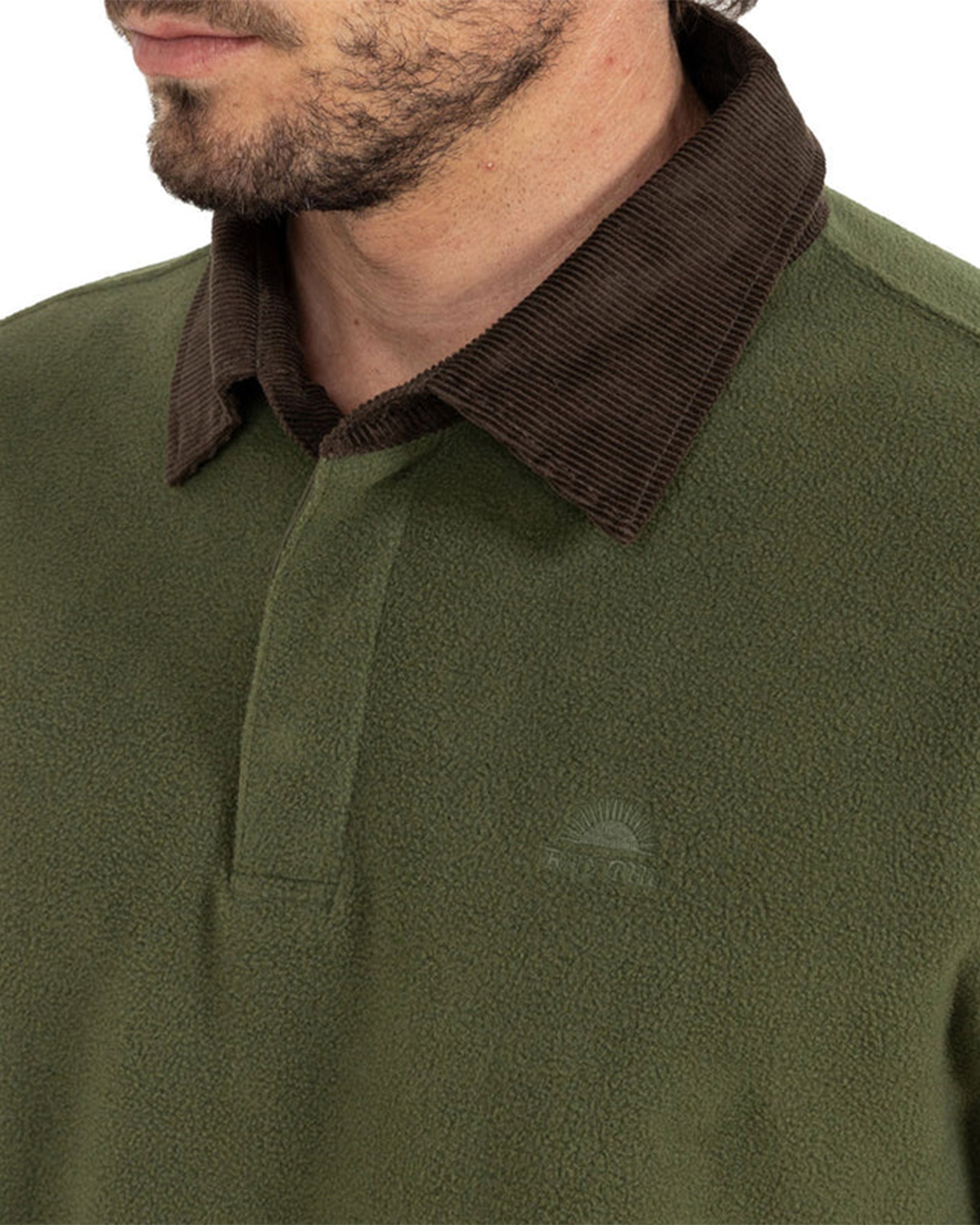 Rhythm Awake Polar Fleece Polo - Olive