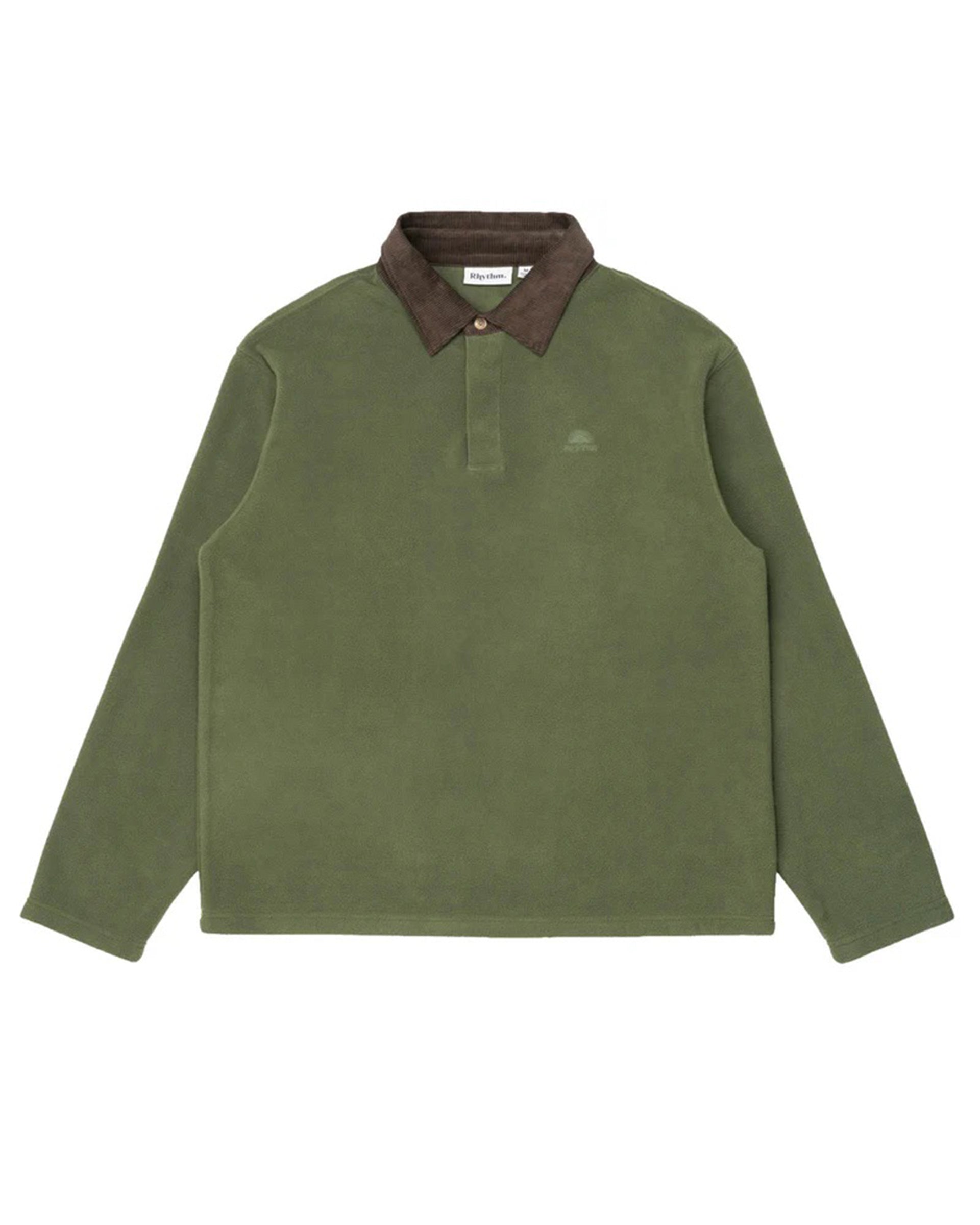 Rhythm Awake Polar Fleece Polo - Olive