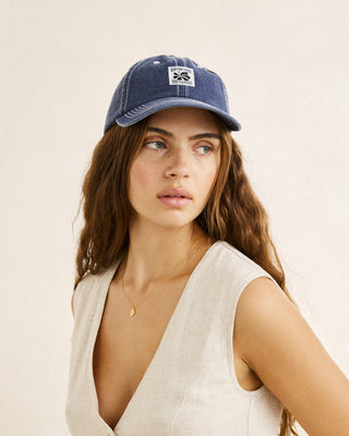 Rhythm Women's Bayside Cap - Washed Dark Blue