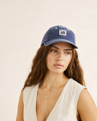Rhythm Women's Bayside Cap - Washed Dark Blue