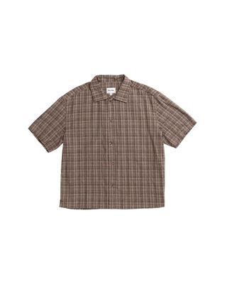 Rhythm Relaxed Brady Check Short Sleeve Shirt - Coffee