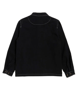 Rhythm Canvas Long Sleeve Overshirt - Black