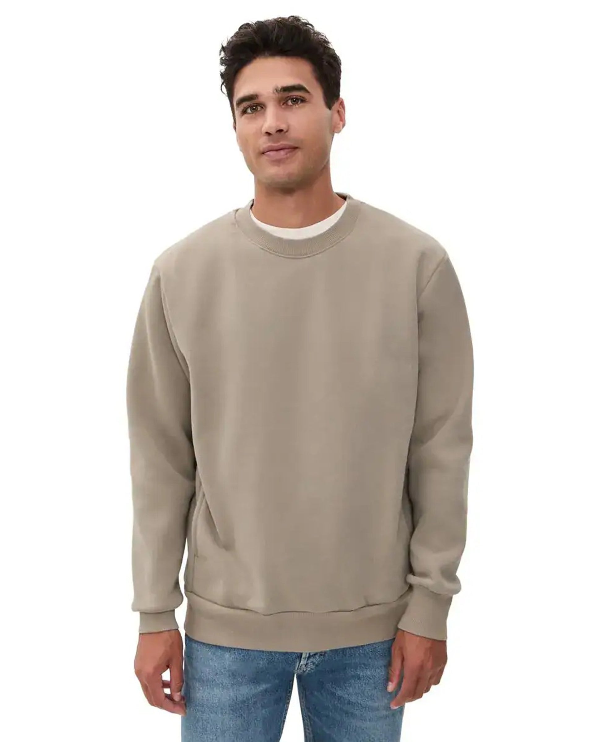 Rhythm Classic Fleece Crewneck - Stone