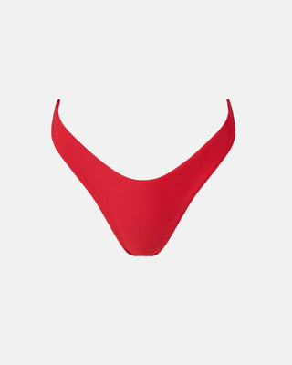 Rhythm Women's Classic Hi Cut Pant Bikini Bottom - Cherry
