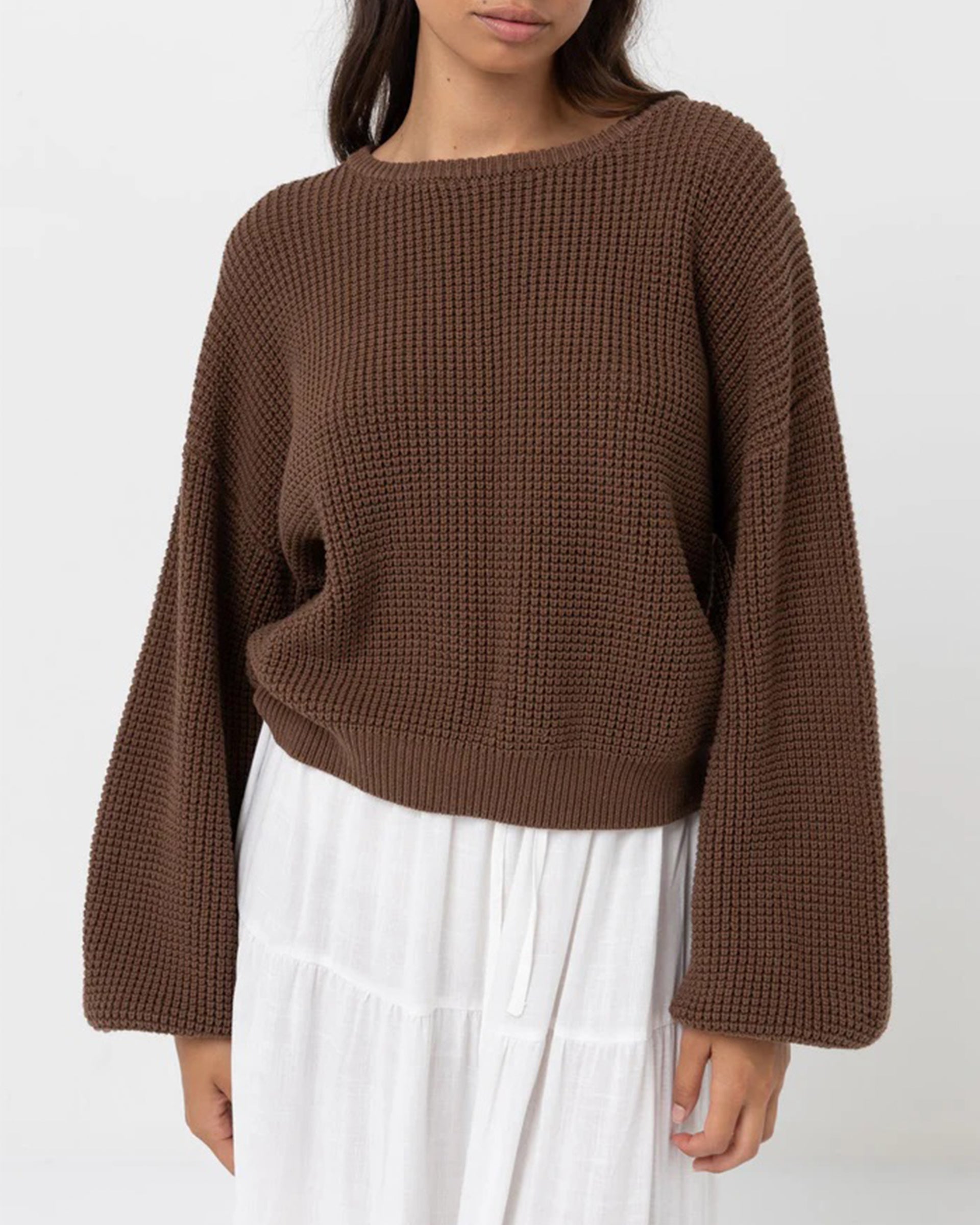 Rhythm Women's Classic Knit Jumper - Chocolate