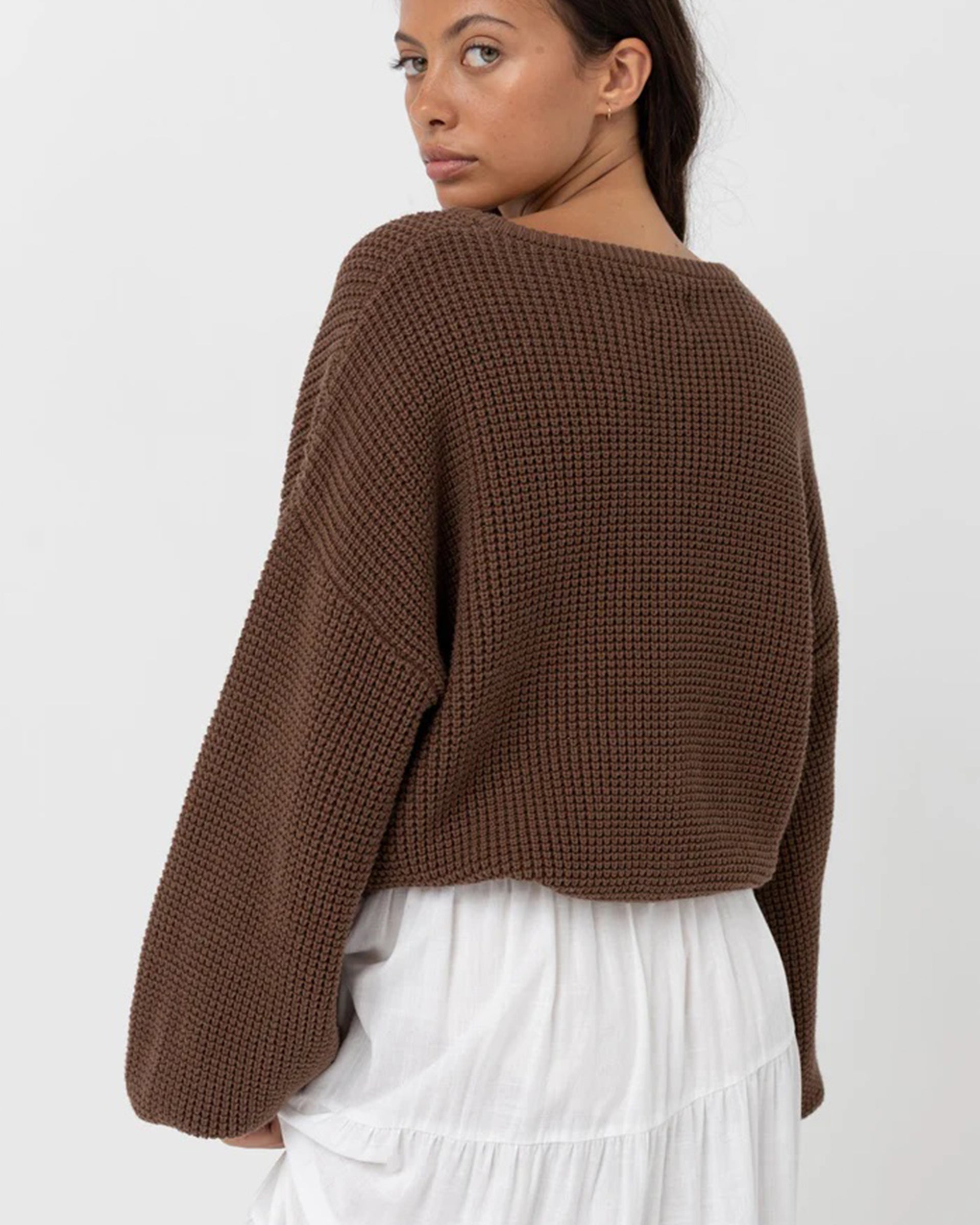 Rhythm Women's Classic Knit Jumper - Chocolate