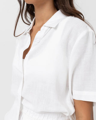 Rhythm Women's Classic Lounge Shirt - White